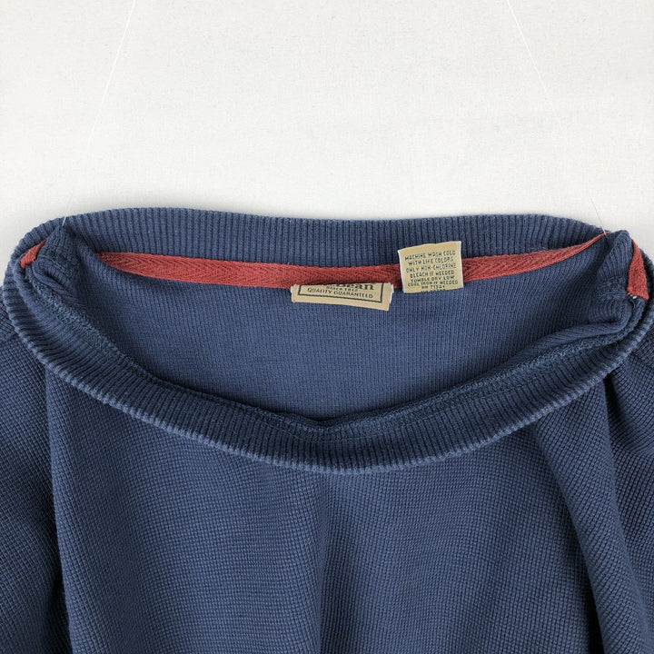 LLBean Men's Thermal Long T-Shirt (Size L) cotton blue type Vintage Second Hand