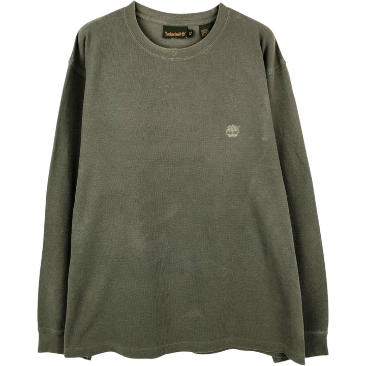 Timberland Thermal Long T-Shirt, Waffle, Men's XL cotton Khaki type Vintage Second Hand
