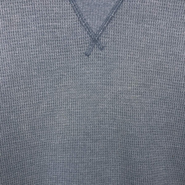 Eddie Bauer Thermal Long-Sleeve T-Shirt, Honeycomb Pattern, Men's Size L (approx.) cotton Blue type light blue Vintage Second Hand