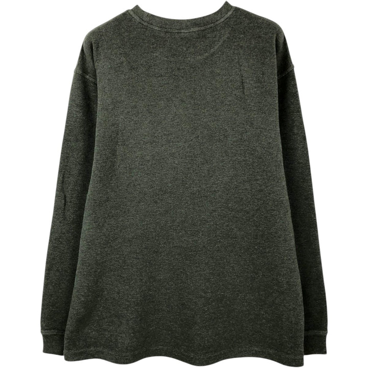90s-00'S LLBean Thermal Long T-Shirt, Waffle, Men's Size L, Vintage cotton Khaki type Vintage Second Hand