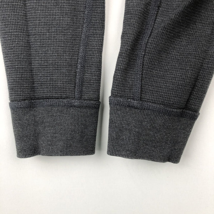 Eddie Bauer Men's Thermal Long Sleeve T-Shirt, Waffle Henley, Size L cotton Charcoal Vintage Second Hand