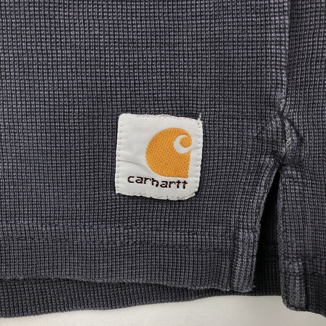 Carhartt Thermal Long T-Shirt, Men's Size Medium cotton Charcoal Vintage Second Hand