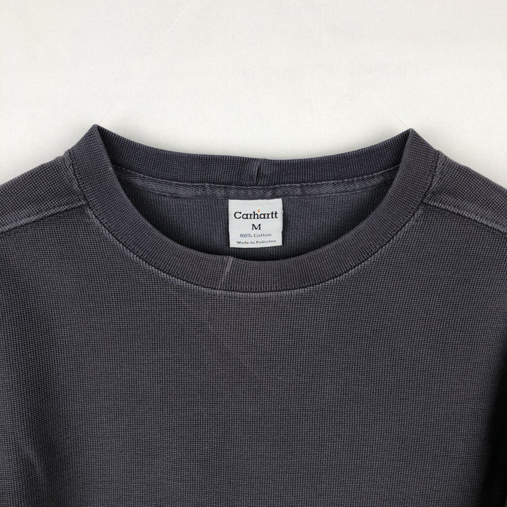 Carhartt Thermal Long T-Shirt, Men's Size Medium cotton Charcoal Vintage Second Hand