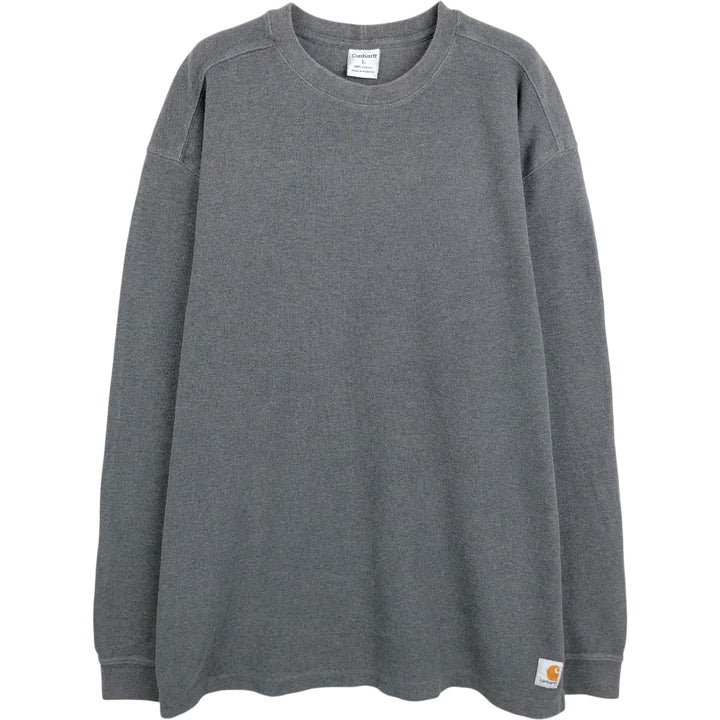 Carhartt Thermal Long T-Shirt, Waffle, Men's Size L cotton gray type Vintage Second Hand