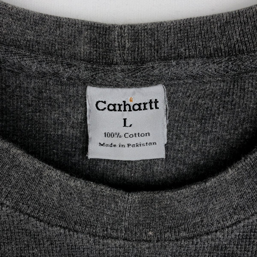 Carhartt Thermal Long T-Shirt, Waffle, Men's Size L cotton gray type Vintage Second Hand