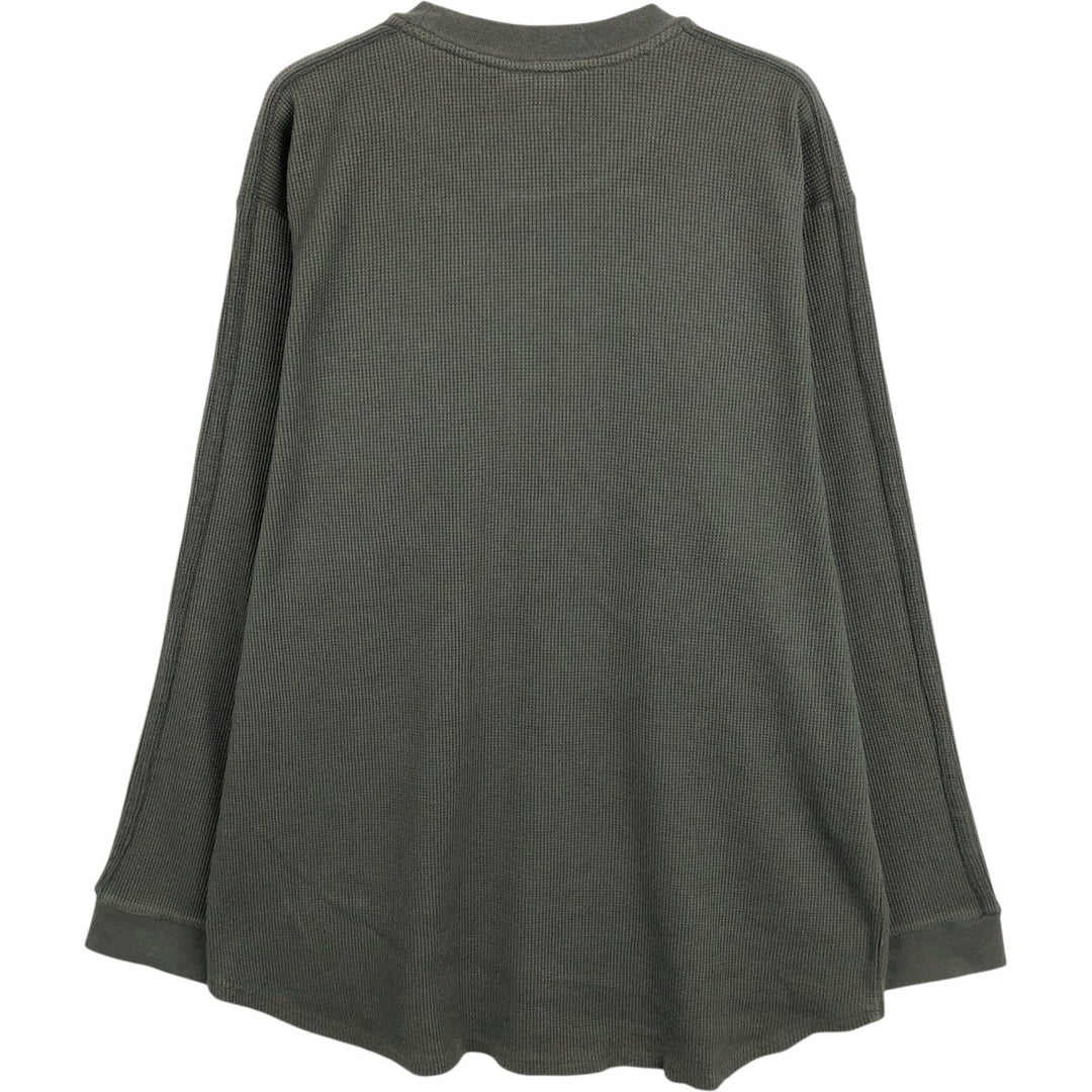 Carhartt Thermal Long T-shirt, Waffle, Men's XL cotton Khaki type Vintage Second Hand