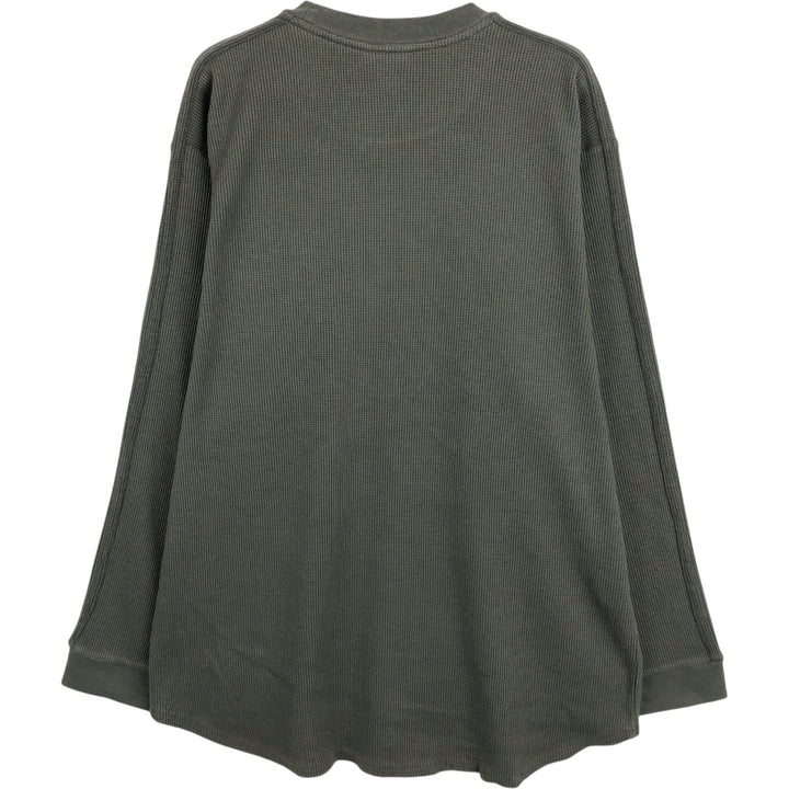 Carhartt Thermal Long T-shirt, Waffle, Men's XL cotton Khaki type Vintage Second Hand