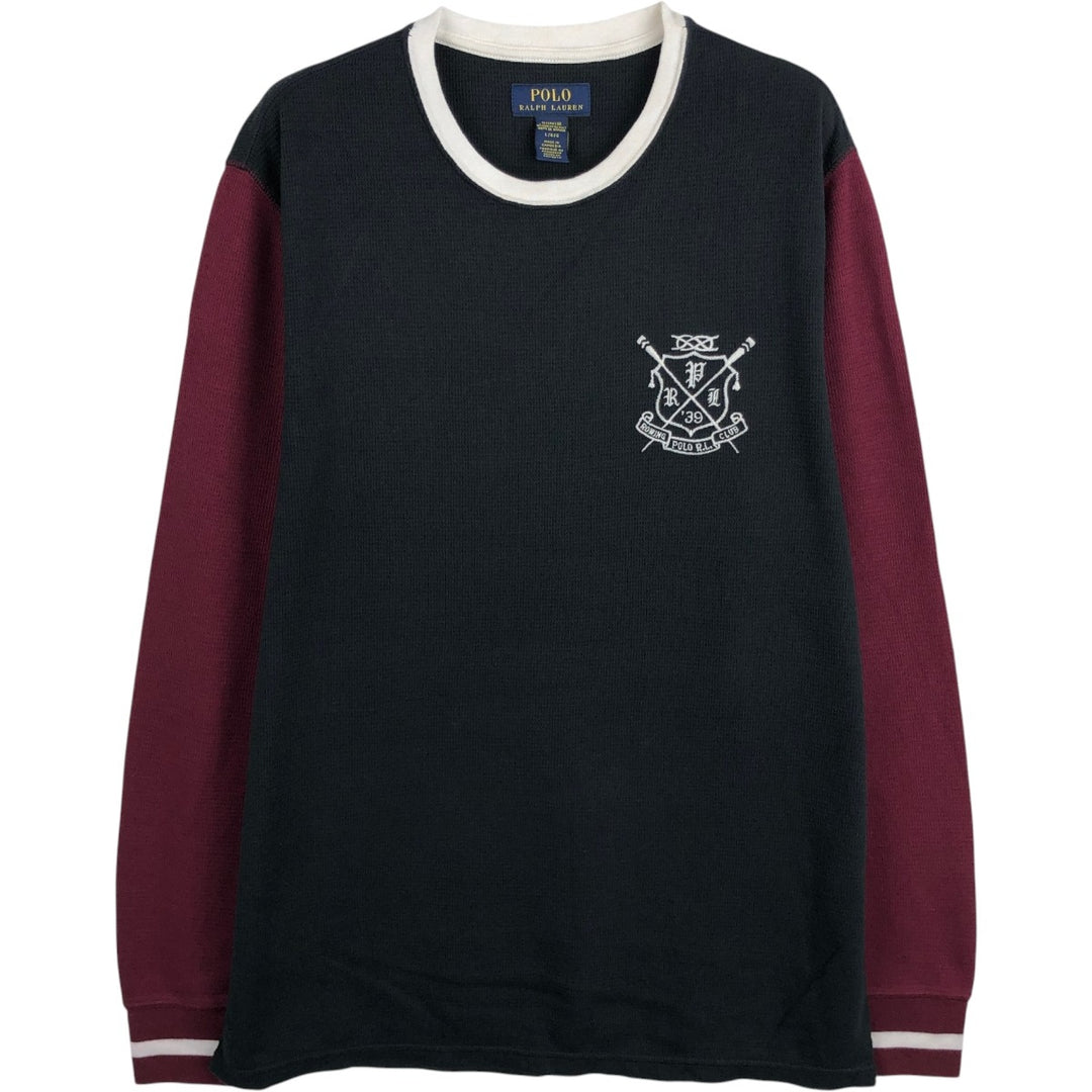 Ralph Lauren POLO RALPH LAUREN SLEEPWEAR Thermal Long T-Shirt, Men's Size L unclear black type Vintage Second Hand