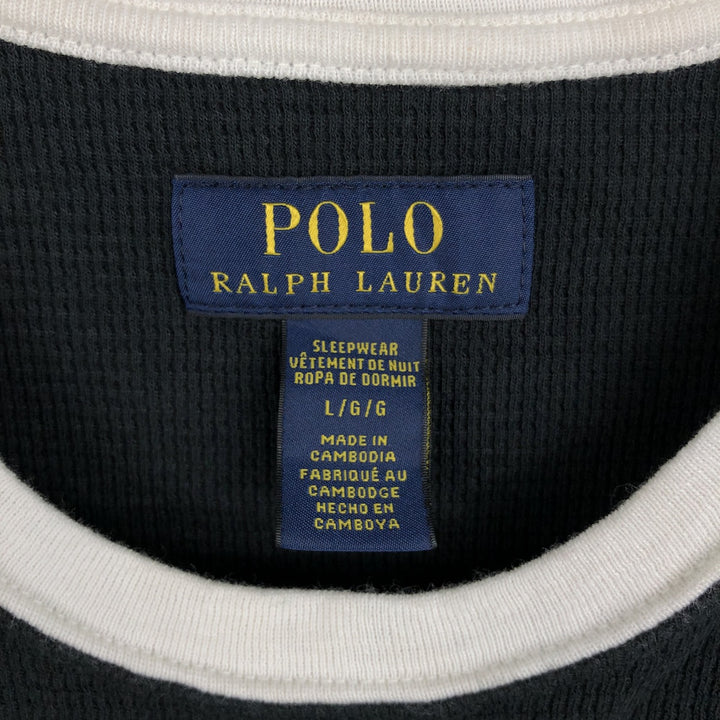 Ralph Lauren POLO RALPH LAUREN SLEEPWEAR Thermal Long T-Shirt, Men's Size L unclear black type Vintage Second Hand