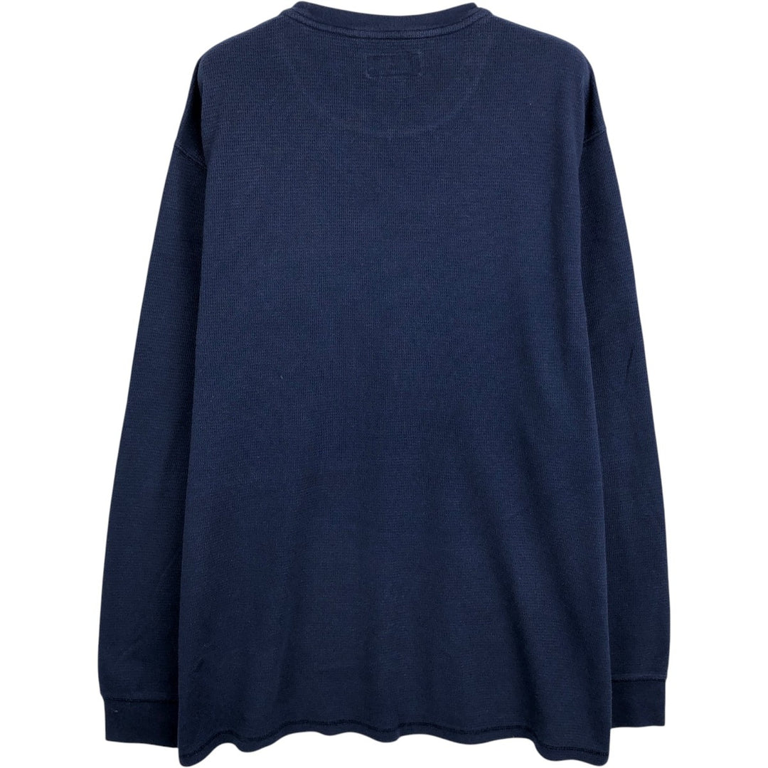 Ralph Lauren POLO RALPH LAUREN SLEEPWEAR Polo Bear Thermal Long-Sleeve T-Shirt Honeycomb Men's XXL equivalent cotton navy blue type Vintage Second Hand