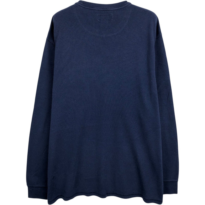 Ralph Lauren POLO RALPH LAUREN SLEEPWEAR Polo Bear Thermal Long-Sleeve T-Shirt Honeycomb Men's XXL equivalent cotton navy blue type Vintage Second Hand