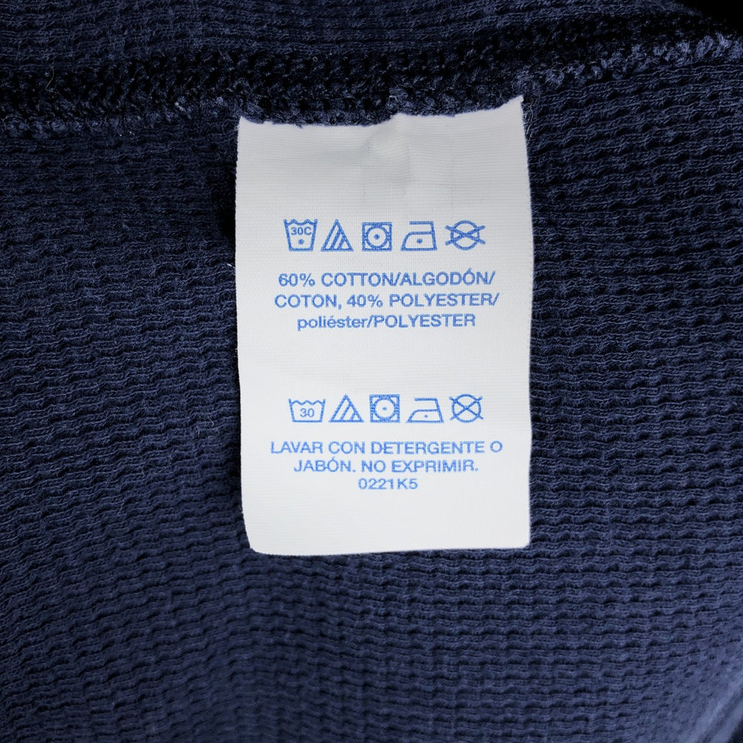 Ralph Lauren POLO RALPH LAUREN SLEEPWEAR Polo Bear Thermal Long-Sleeve T-Shirt Honeycomb Men's XXL equivalent cotton navy blue type Vintage Second Hand