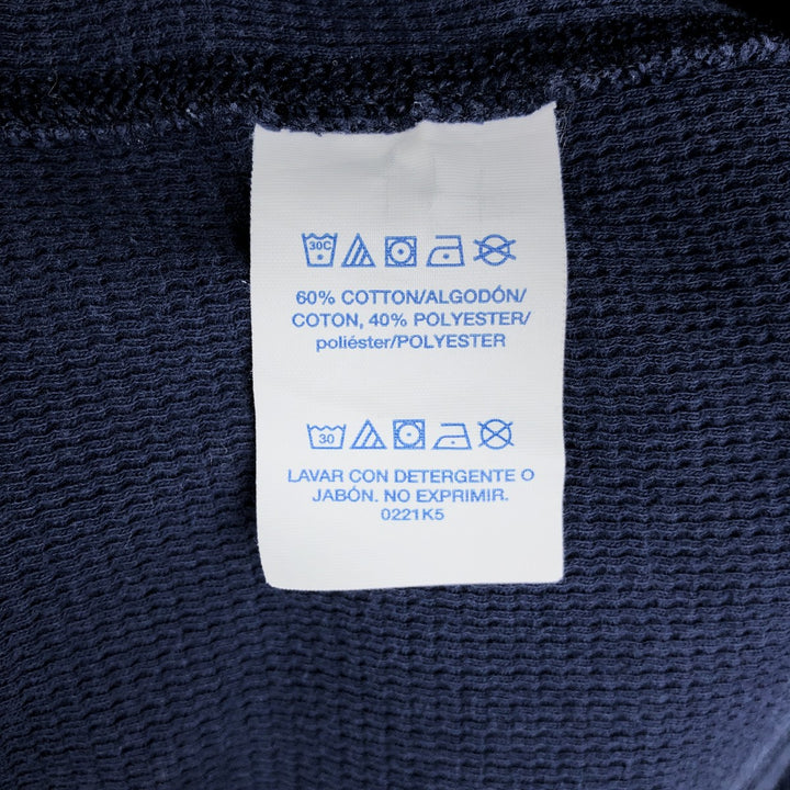 Ralph Lauren POLO RALPH LAUREN SLEEPWEAR Polo Bear Thermal Long-Sleeve T-Shirt Honeycomb Men's XXL equivalent cotton navy blue type Vintage Second Hand
