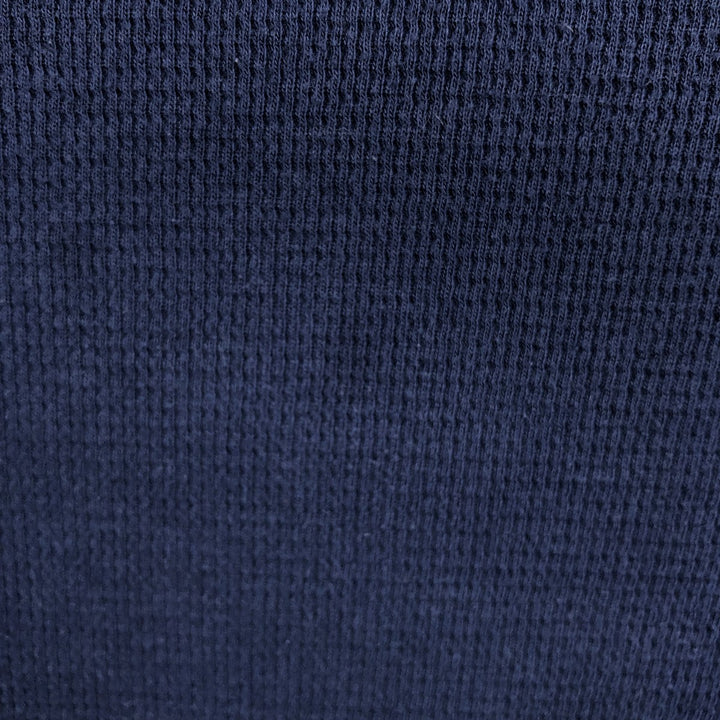 Ralph Lauren POLO RALPH LAUREN SLEEPWEAR Polo Bear Thermal Long-Sleeve T-Shirt Honeycomb Men's XXL equivalent cotton navy blue type Vintage Second Hand