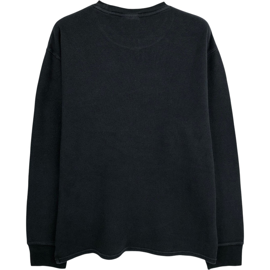 Ralph Lauren POLO RALPH LAUREN SLEEPWEAR Thermal Long T-shirt Waffle Men's L size cotton black type Vintage Second Hand