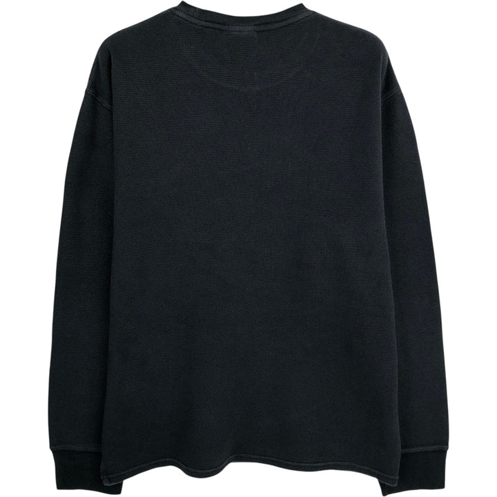 Ralph Lauren POLO RALPH LAUREN SLEEPWEAR Thermal Long T-shirt Waffle Men's L size cotton black type Vintage Second Hand