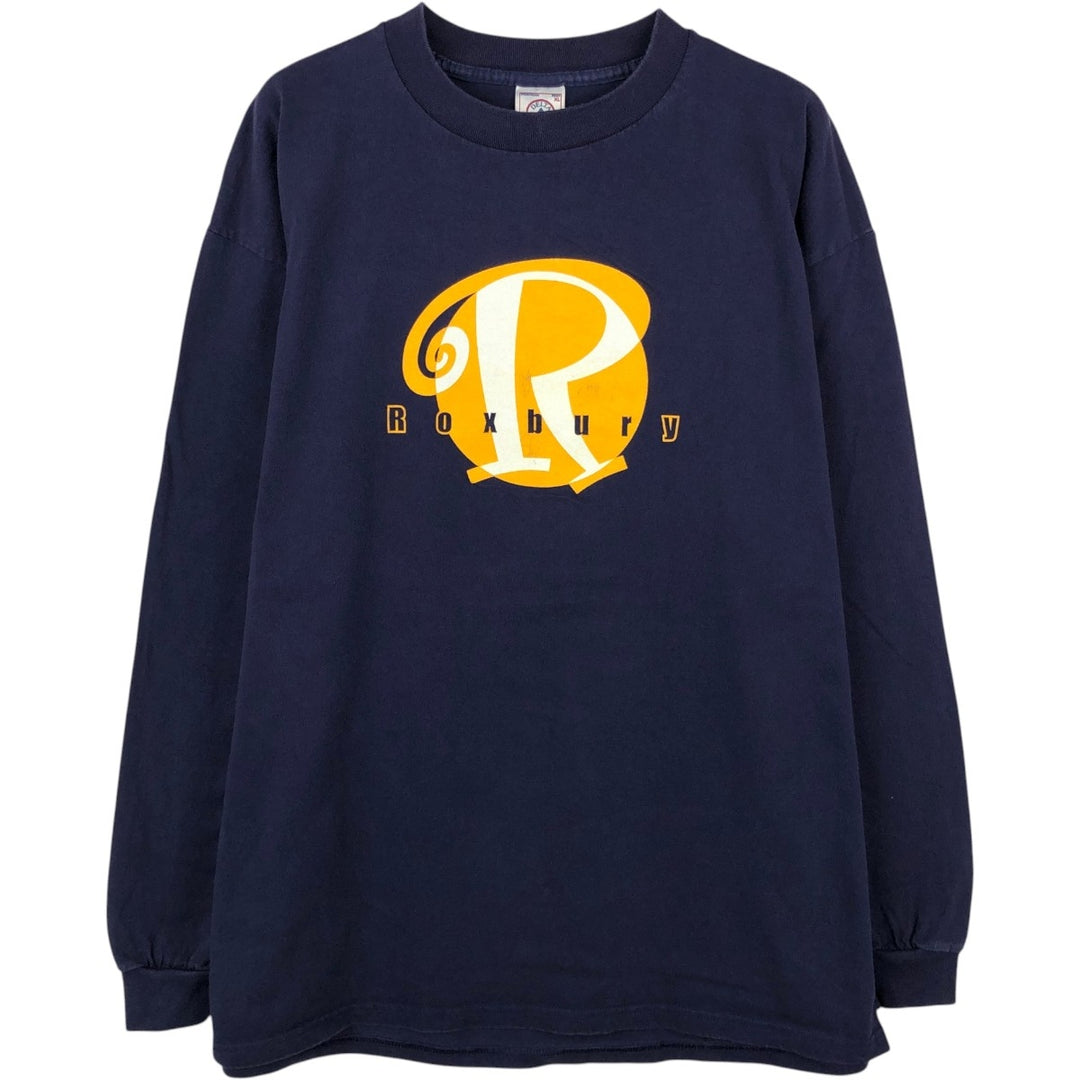 90'S Delta Long-Sleeve T-Shirt, Men's Size XL (Equivalent), Vintage cotton navy blue type Vintage Second Hand