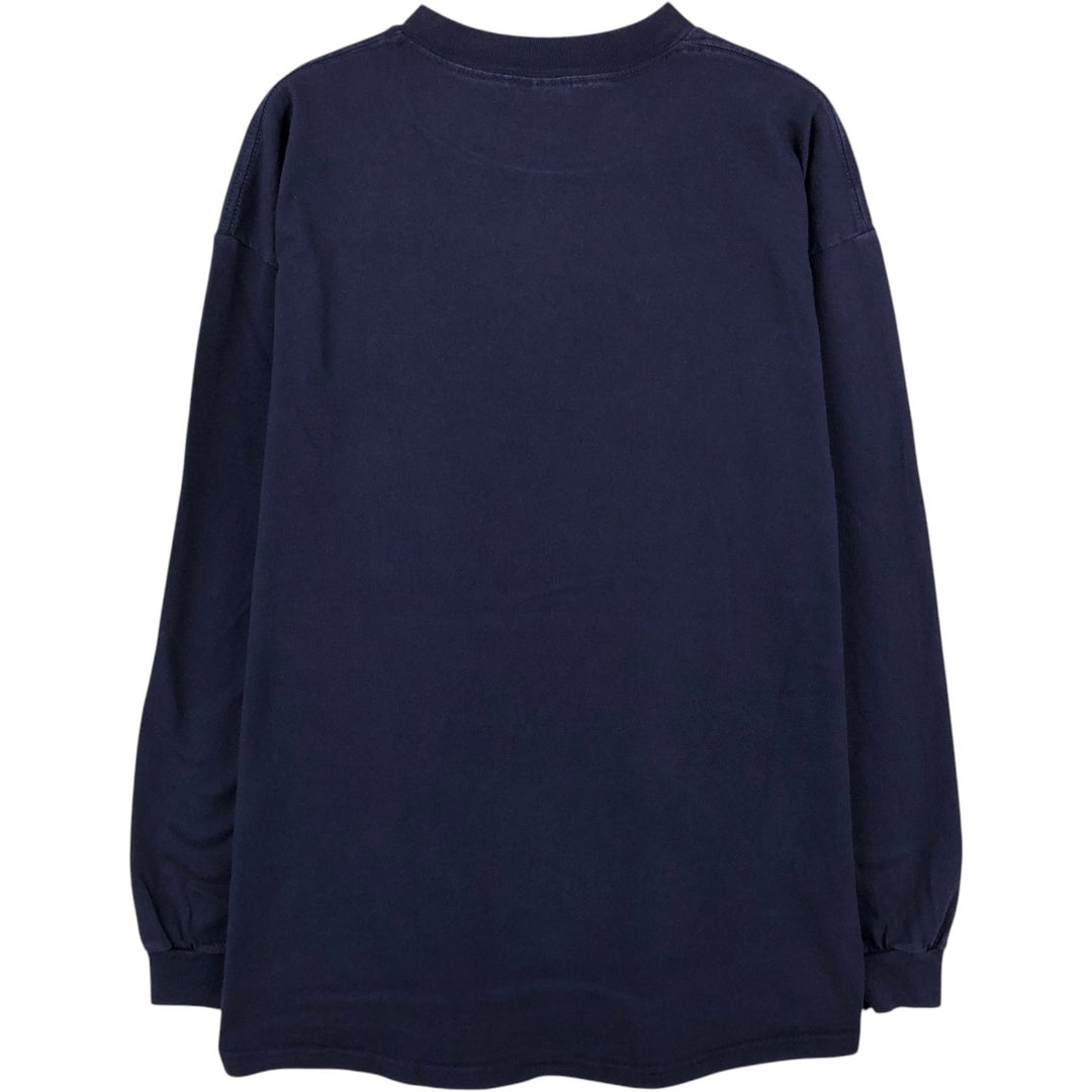 90'S Delta Long-Sleeve T-Shirt, Men's Size XL (Equivalent), Vintage cotton navy blue type Vintage Second Hand