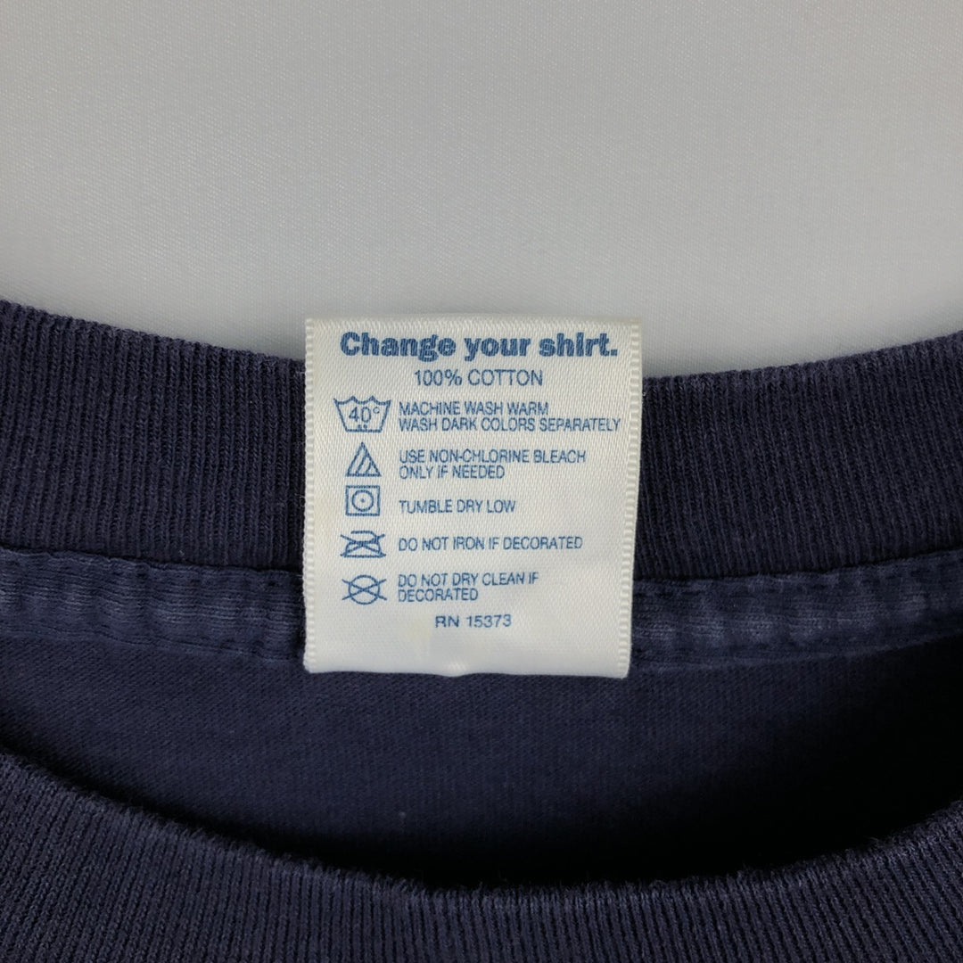 90'S Delta Long-Sleeve T-Shirt, Men's Size XL (Equivalent), Vintage cotton navy blue type Vintage Second Hand