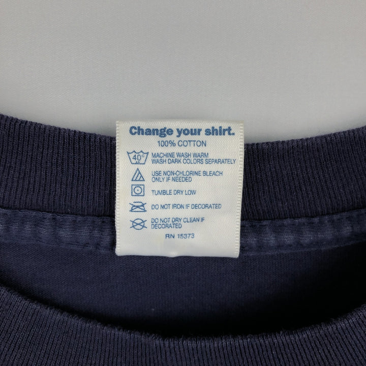 90'S Delta Long-Sleeve T-Shirt, Men's Size XL (Equivalent), Vintage cotton navy blue type Vintage Second Hand