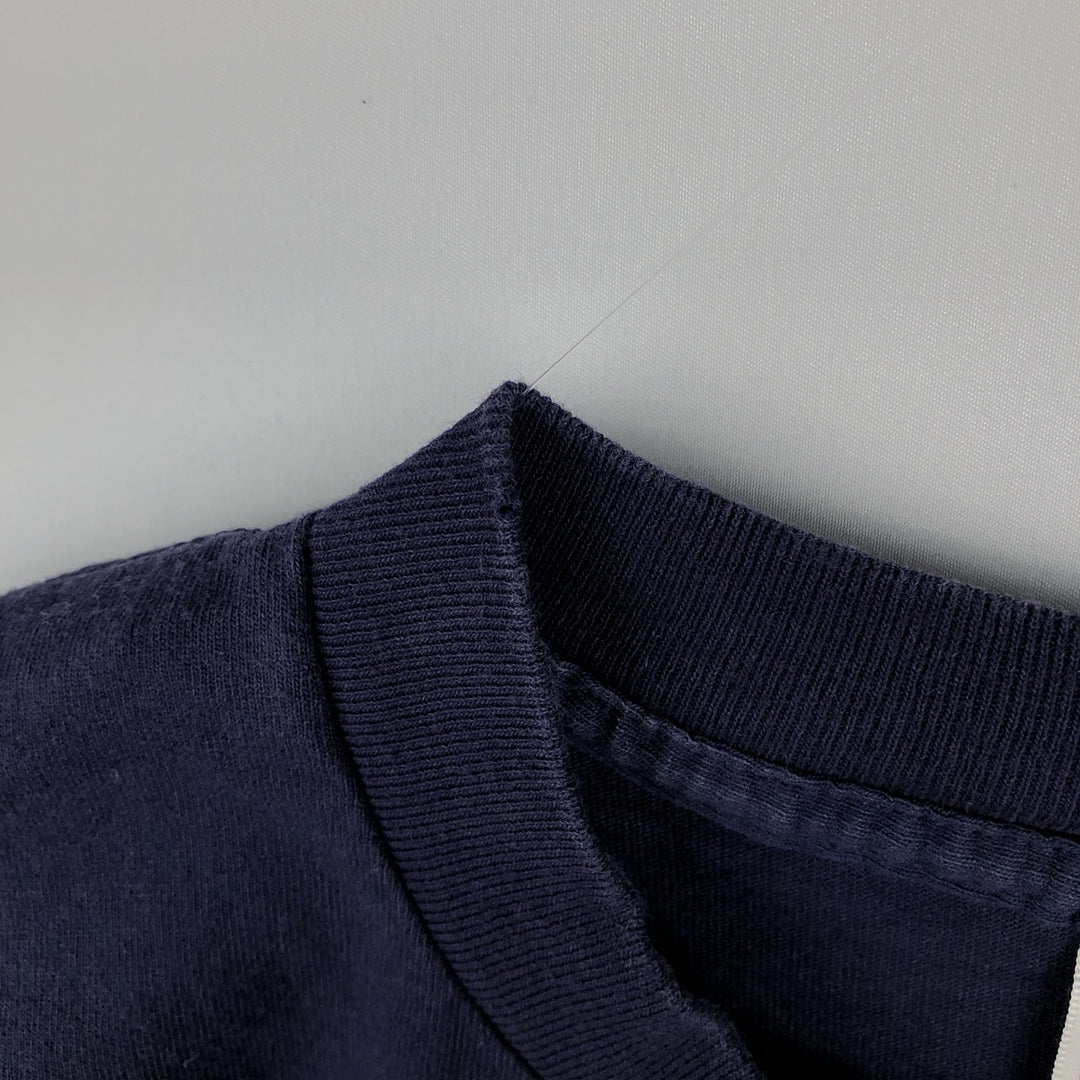 90'S Delta Long-Sleeve T-Shirt, Men's Size XL (Equivalent), Vintage cotton navy blue type Vintage Second Hand