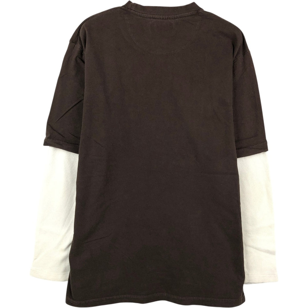 Dickies short-sleeved logo t-shirt, men's size L (approx.) cotton brown type Vintage Second Hand