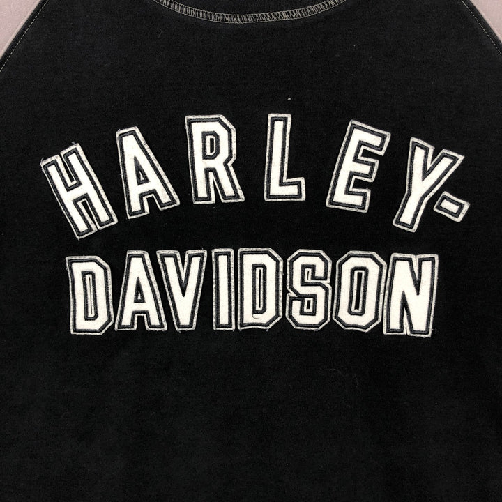 Harley-Davidson Motorcycle Long Sleeve T-Shirt, Men's Size XL cotton black type Vintage Second Hand