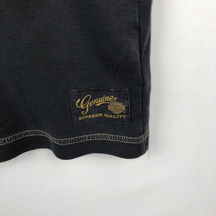 Harley-Davidson Motorcycle Long Sleeve T-Shirt, Men's Size XL cotton black type Vintage Second Hand