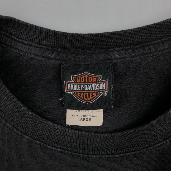Harley-Davidson Long Sleeve T-Shirt, Men's Size L cotton black type Vintage Second Hand