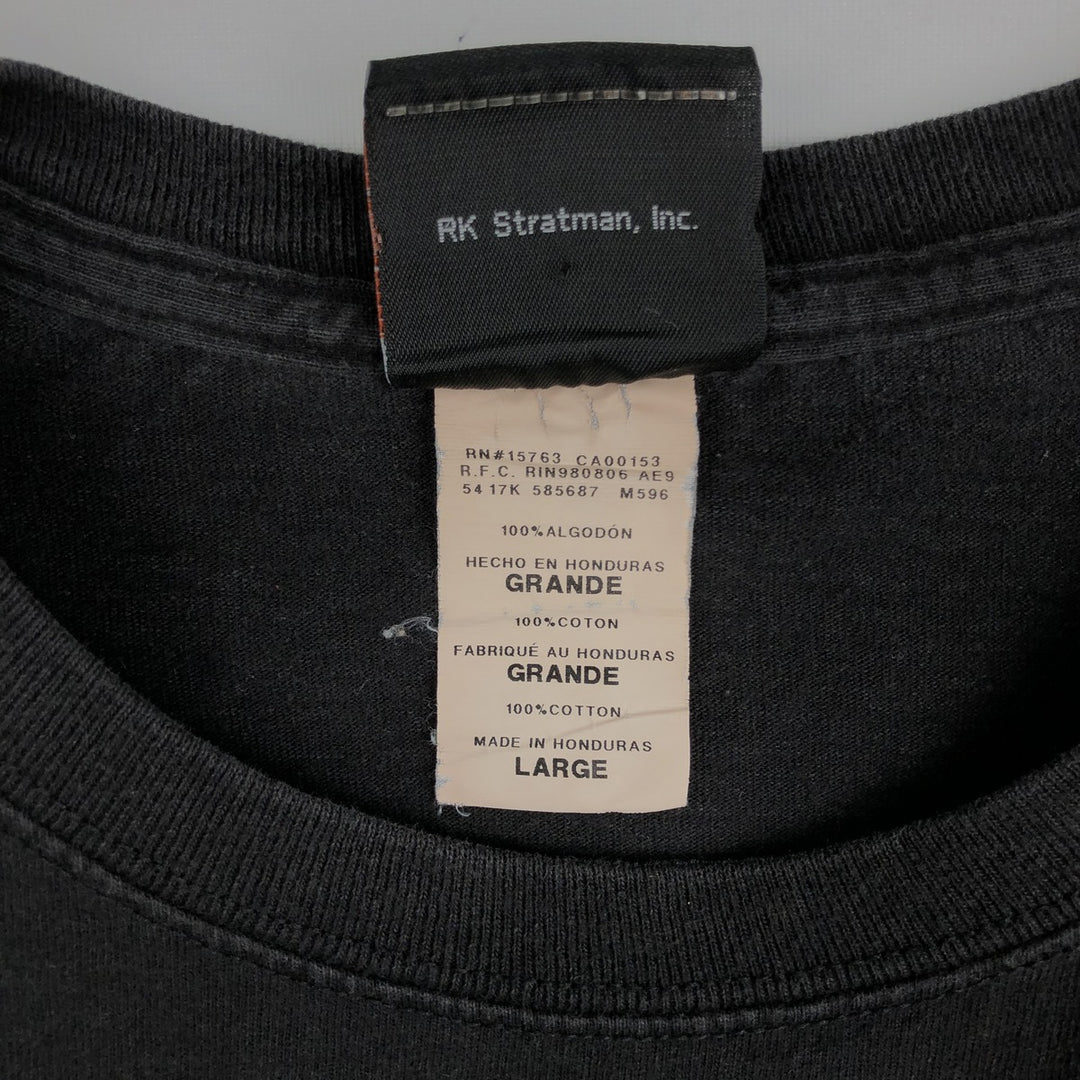 Harley-Davidson Long Sleeve T-Shirt, Men's Size L cotton black type Vintage Second Hand