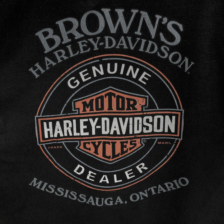 Harley-Davidson Long Sleeve T-Shirt, Men's Size L cotton black type Vintage Second Hand
