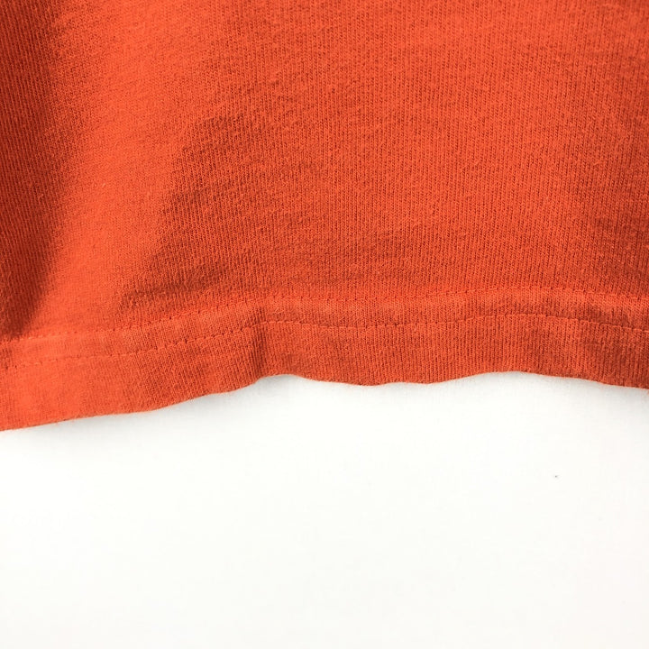 Harley-Davidson Eagle Pattern Motorcycle Long-Sleeve T-Shirt, Made in USA, Men's Size XL (approx.) cotton orange type Vintage Second Hand