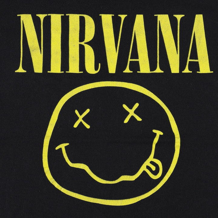 NIRVANA Nirvana Band T-Shirt, Men's Size Medium, Rock cotton black type Vintage Second Hand