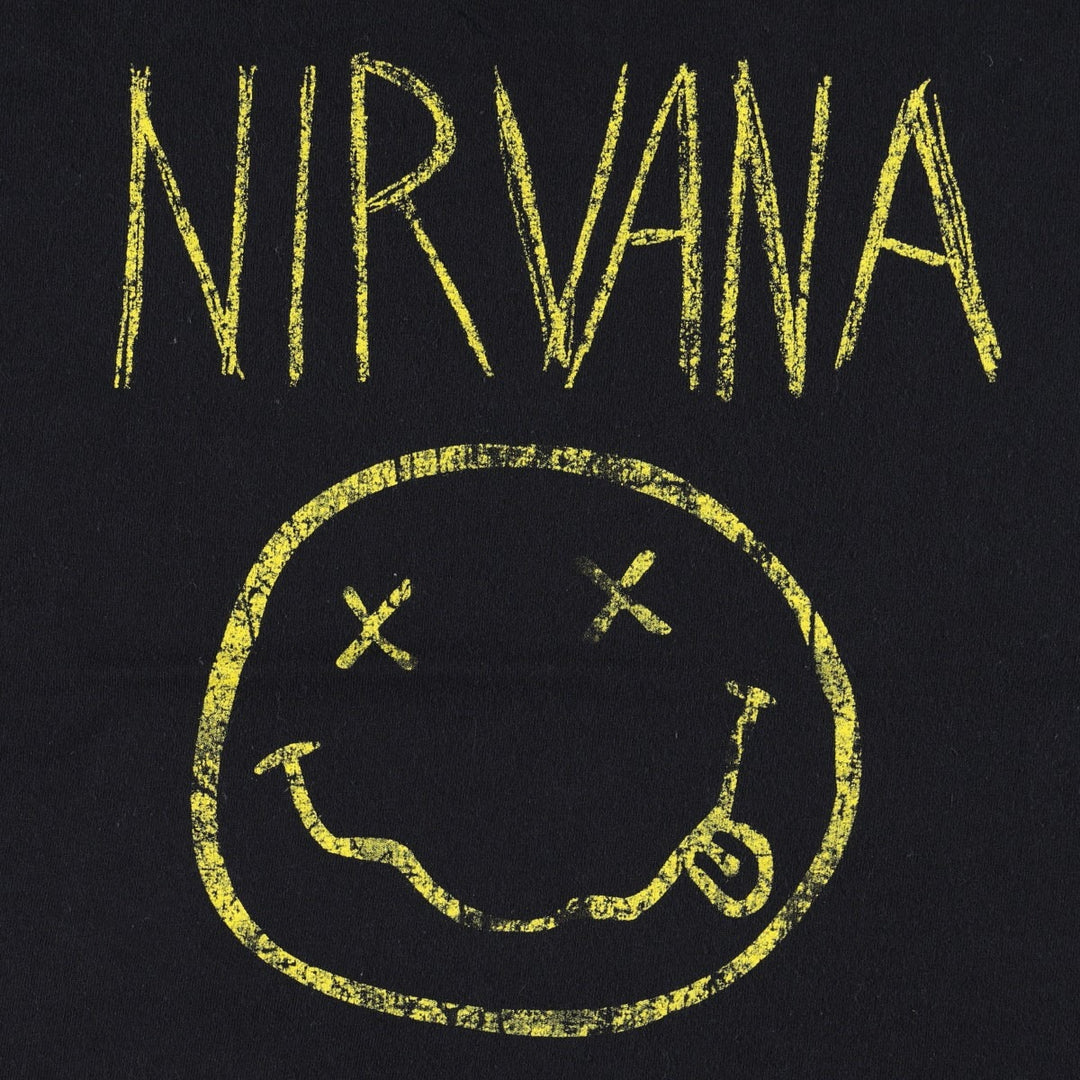NIRVANA Nirvana Band T-shirt, Band T, Men's M size cotton black type Vintage Second Hand