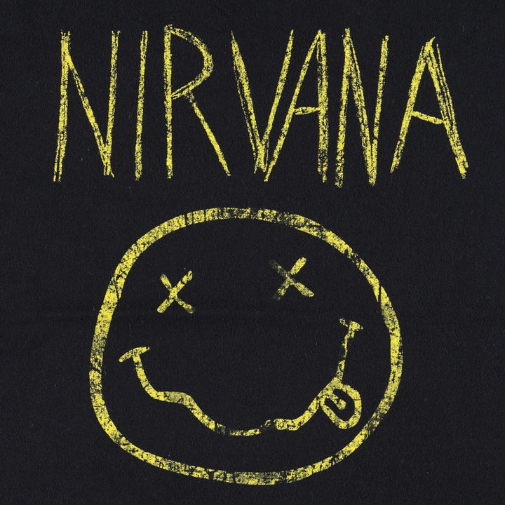 NIRVANA Nirvana Band T-shirt, Band T, Men's M size cotton black type Vintage Second Hand