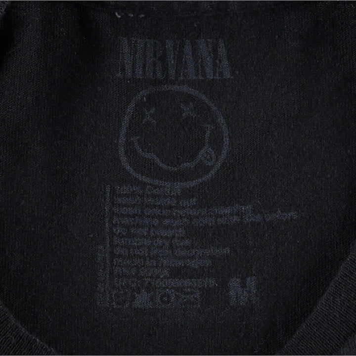 NIRVANA Nirvana Band T-shirt, Band T, Men's M size cotton black type Vintage Second Hand