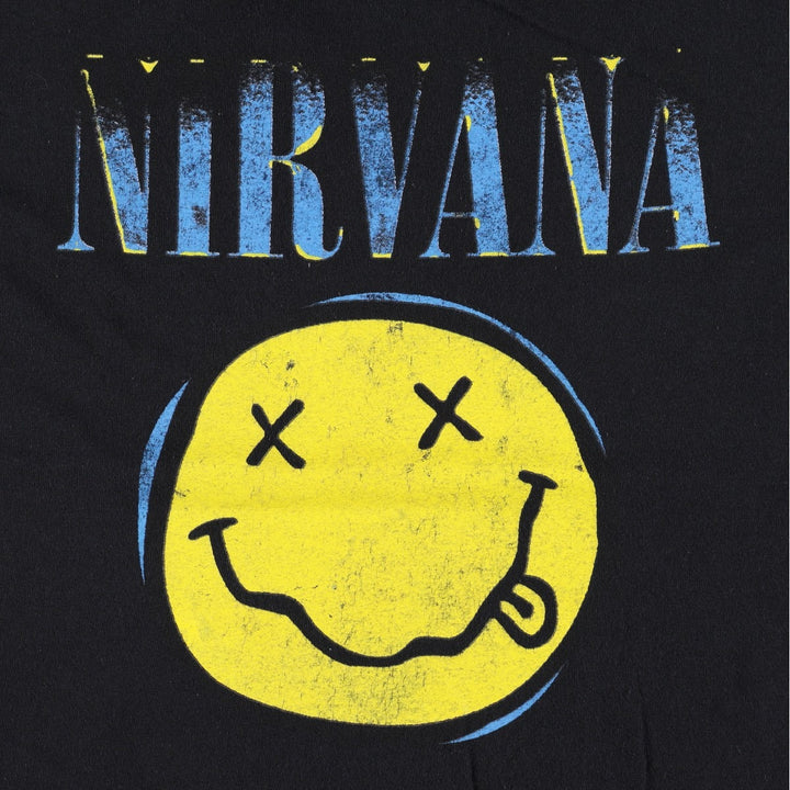 NIRVANA Nirvana Band T-shirt, Band T, Men's M size cotton black type Vintage Second Hand