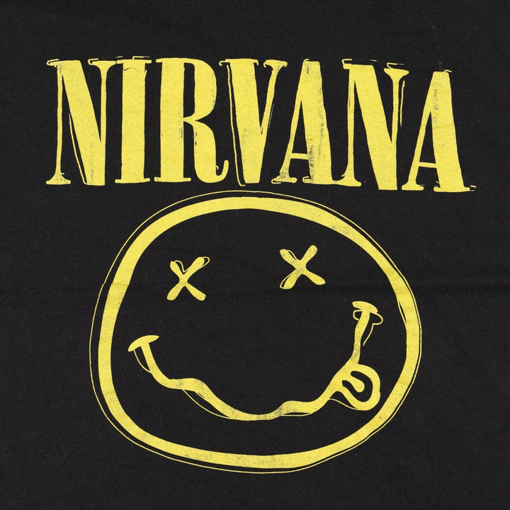 NIRVANA Nirvana Band T-shirt, Band T, Men's M size cotton black type Vintage Second Hand