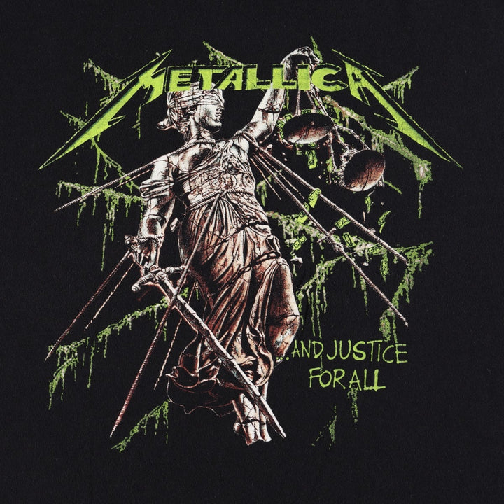 METALLICA Metallica Band T-shirt Band T Men's XL size unclear black type Vintage Second Hand