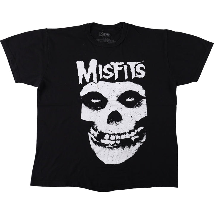 MISFITS Misfits Band T-shirt, Band T, Men's L size cotton black type Vintage Second Hand