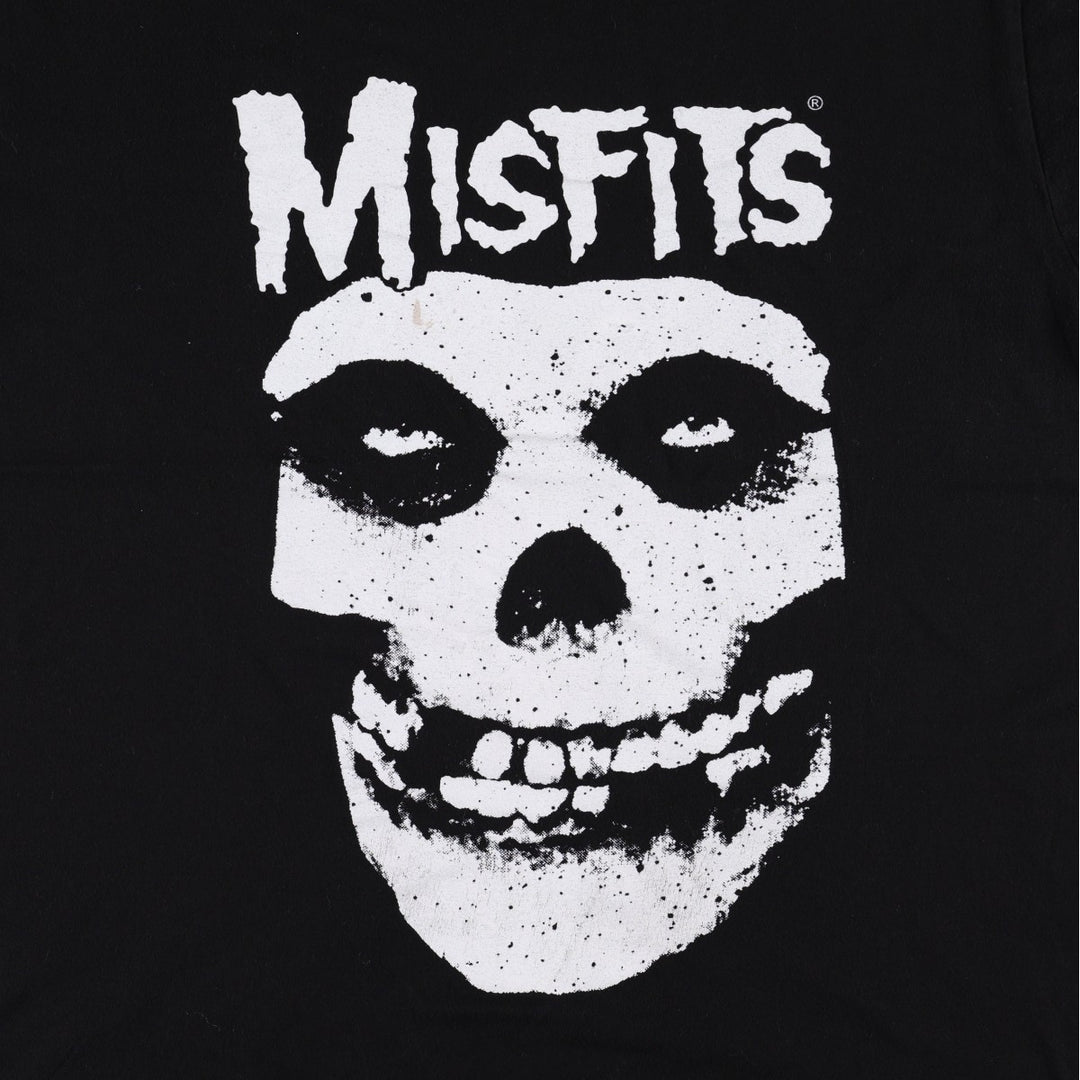 MISFITS Misfits Band T-shirt, Band T, Men's L size cotton black type Vintage Second Hand
