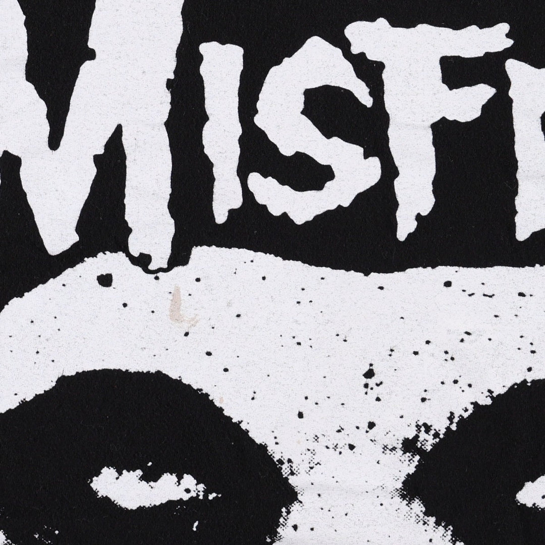 MISFITS Misfits Band T-shirt, Band T, Men's L size cotton black type Vintage Second Hand