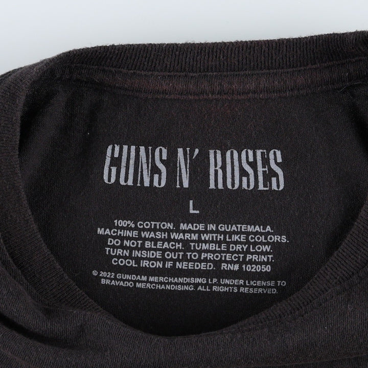 GUNS N' ROSES Guns N' Roses Band T-shirt Band T Men's L size cotton black type Vintage Second Hand