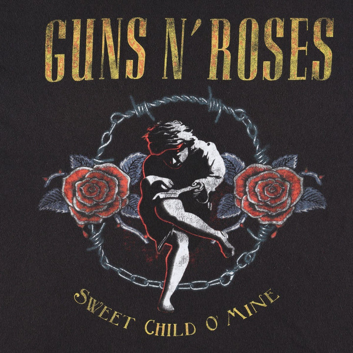 GUNS N' ROSES Guns N' Roses Band T-shirt Band T Men's L size cotton black type Vintage Second Hand