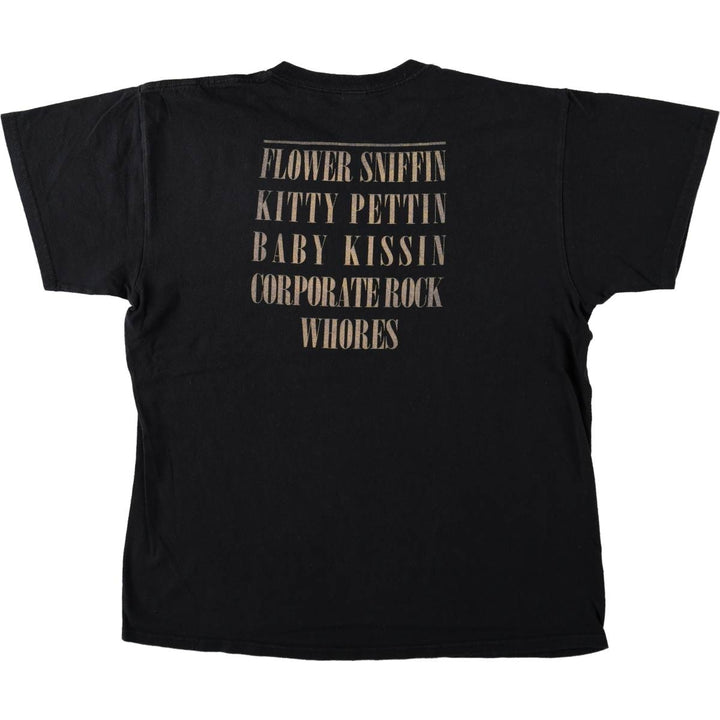 Gildan GILDAN NIRVANA Nirvana Band T-shirt Band T Men's L size cotton black type Vintage Second Hand