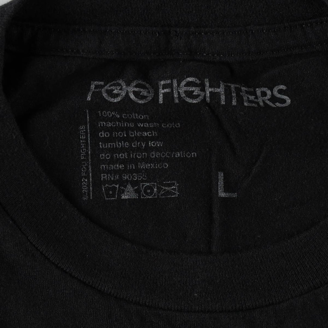 Foo Fighters Band T-Shirt, Men's Size L cotton black type Vintage Second Hand