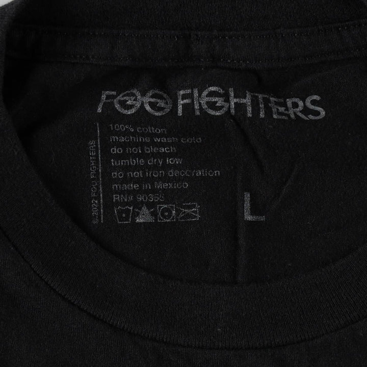 Foo Fighters Band T-Shirt, Men's Size L cotton black type Vintage Second Hand