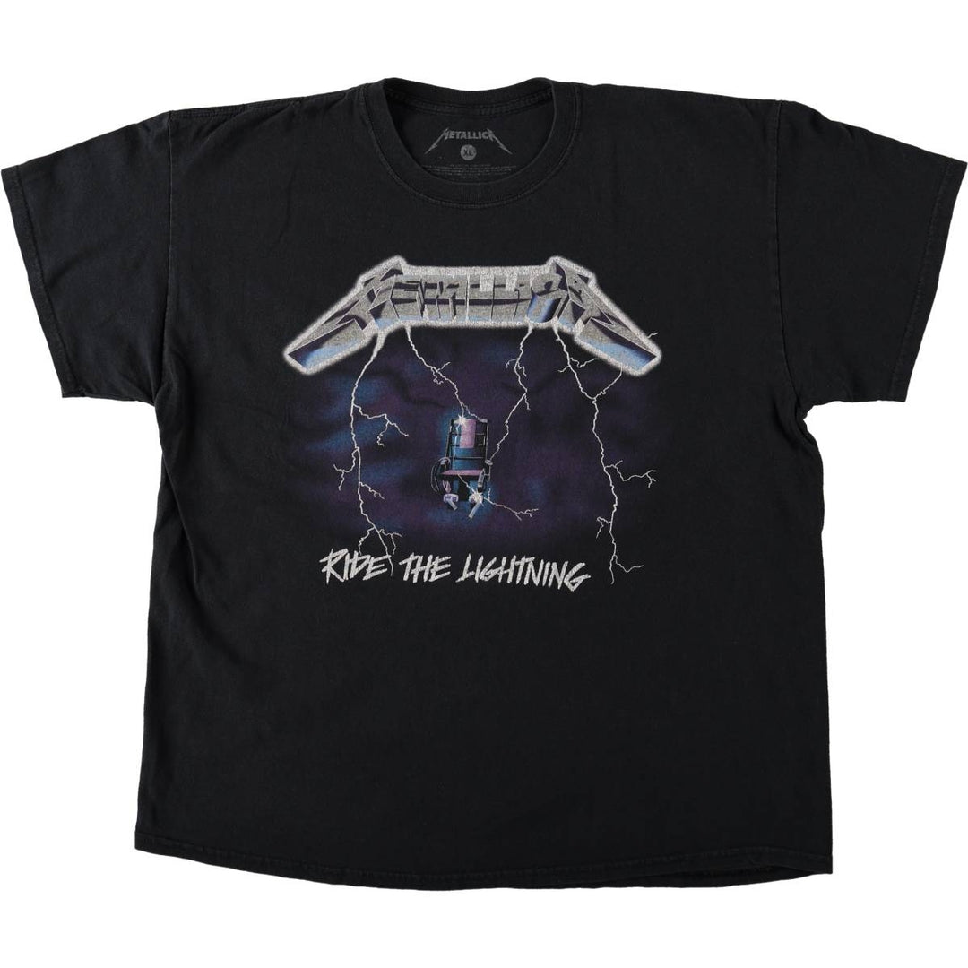 METALLICA Metallica Band T-shirt Band T Men's XL size cotton black type Vintage Second Hand
