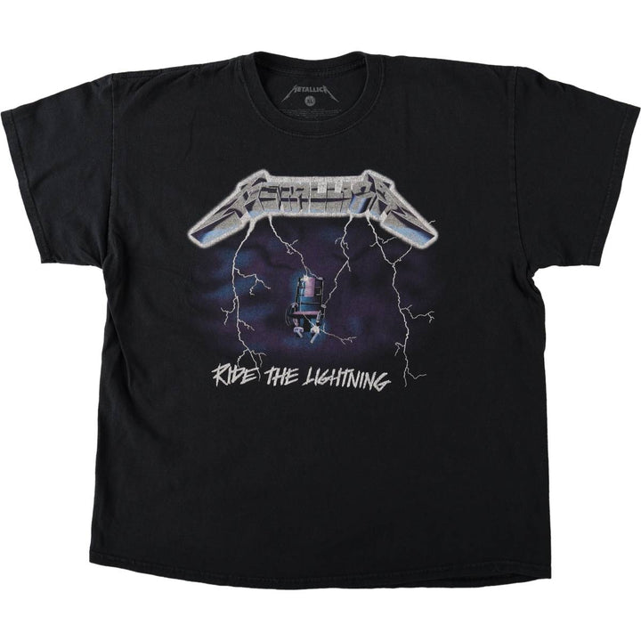 METALLICA Metallica Band T-shirt Band T Men's XL size cotton black type Vintage Second Hand