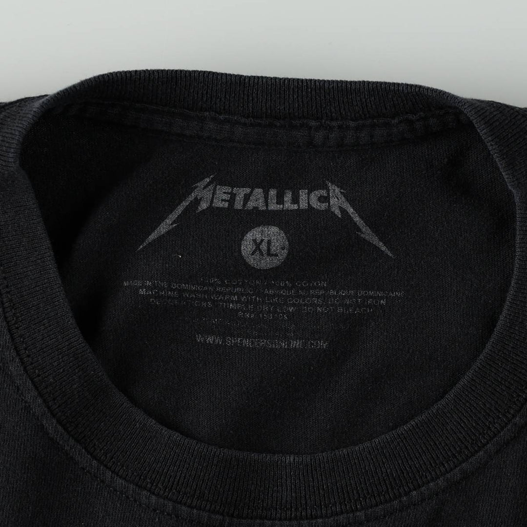 METALLICA Metallica Band T-shirt Band T Men's XL size cotton black type Vintage Second Hand
